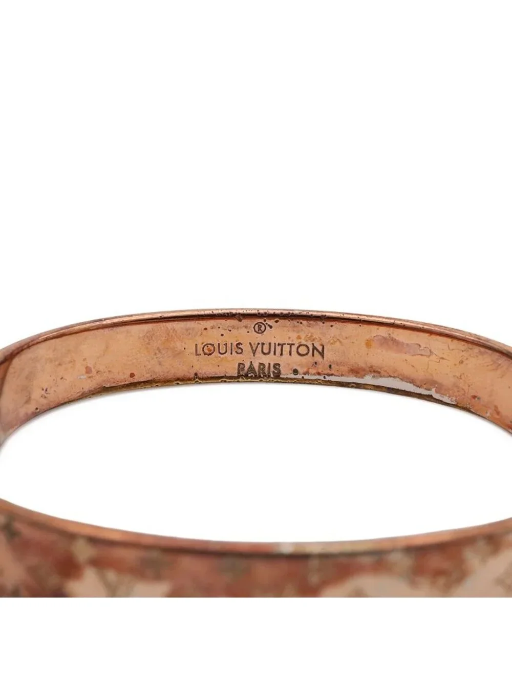 Louis Vuitton Cuff Nanogram Bangle Bracelet Pgp Pink Gold #short Sleeve